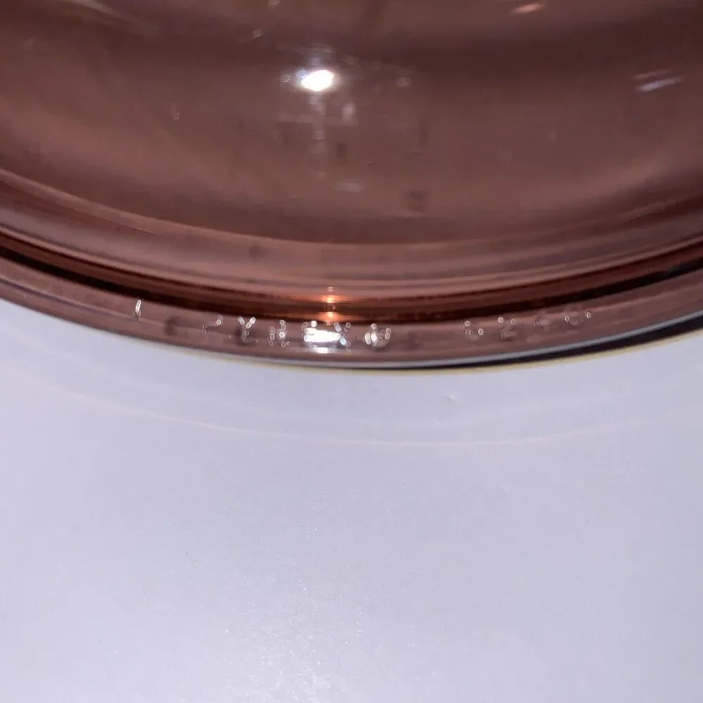 Vintage Pyrex Cranberry Glass 2 Qt Covered Casserole Dish w Lid USA